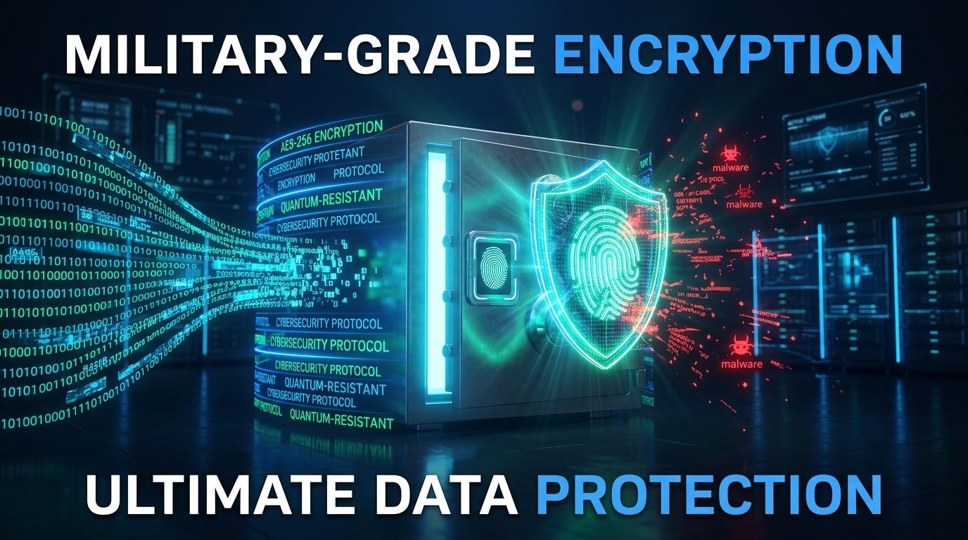 Quigta Vault Military Grade Encryption Interface